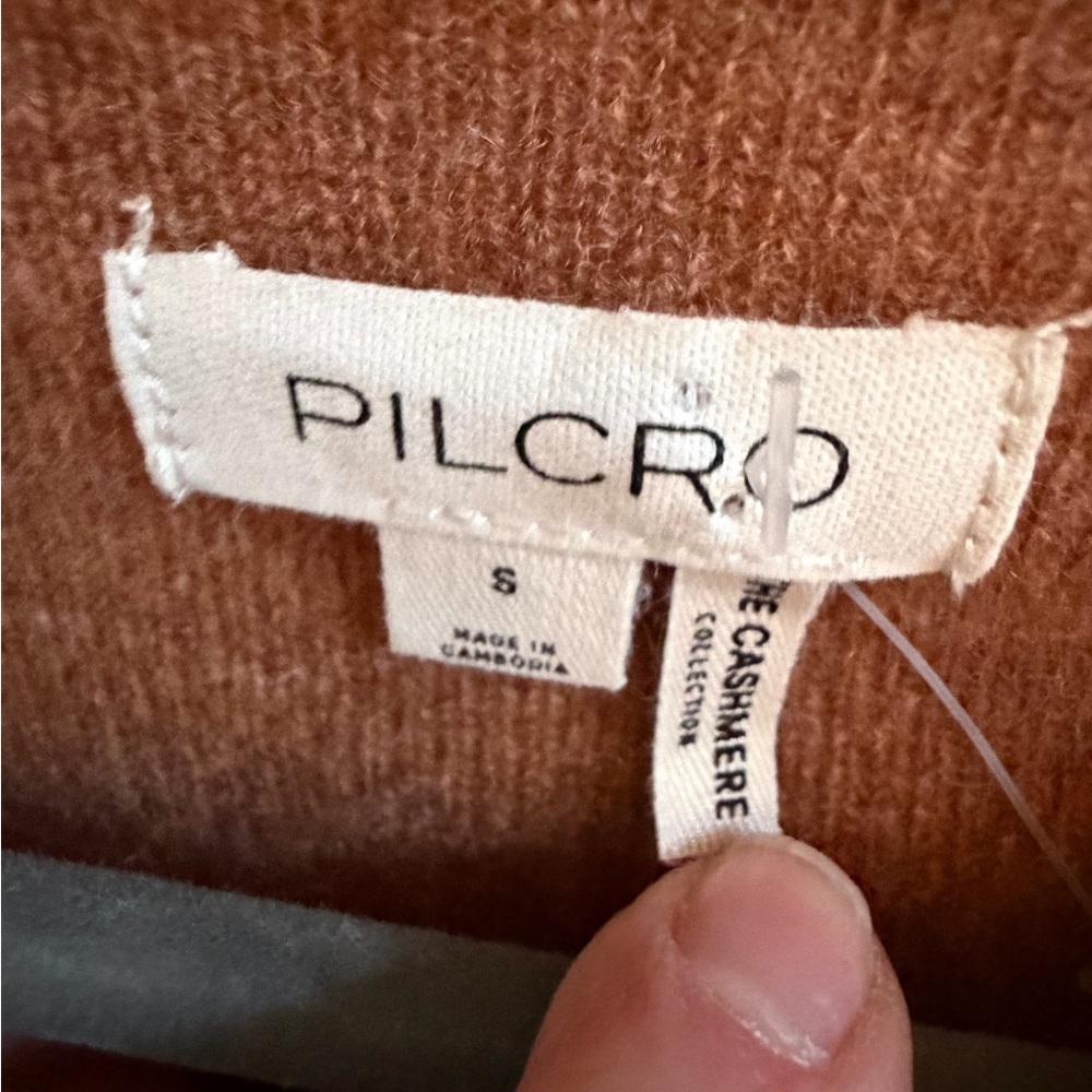 New small Anthropologie pilcro Alani cashmere sweater tan alpine club snow ski - Picture 5 of 16